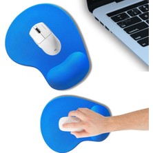 Vera Concept Store MP01 - Elips Bilek Destekli Mouse Pad | Konforlu, Kaymaz Taban, Ergonomik, Yumuşak, Ev,ofis (Mavi)