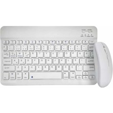 Vera Concept Store Tüm Cihazlarla Uyumlu Kablosuz Bluetooth Klavye ve Mouse Setimiz, Sessiz, Slim ve Zarif Tasarımıyla (Beyaz)