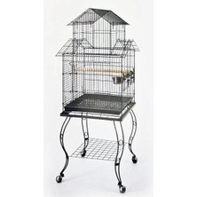 Vera Concept Store Qh Pet Cage Sehpalı Demir Dövme Papağan Kafesi 51X51X139CM