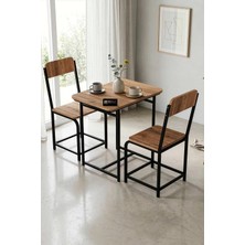 Vera Concept Store Mutfak Masa Takımı Sandalyeli 2 Kişilik Modern Balkon Cafe Bahçe Yemek Masası Minör 9806 Atlantik