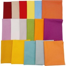 Vera Concept Store Çanta Aksesuarları Aksesuar 30X25 cm Pamuklu Patchwork Kırkyama Parça Kumaş Set:03