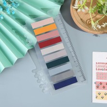 Vera Concept Store Sticky Notes Şeffaf Renkli Yapışkan Not Kağıtları Defter Yer Imleri Etiket Ayraç 10 Renk 200 Yaprak (Altın Çağ)