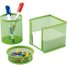 Vera Concept Store 505 Metal Perfore 3'lü Set, Yeşil