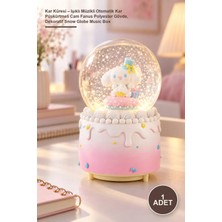Yenilig 1 Adet Kar Küresi – Işıklı Müzikli Otomatik Kar Püskürtmeli Cam Fanus Polyester Gövde, Dekoratif Snow Globe Music Box