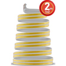 Vera Concept Store 1x2=2 mt Kapı Pencere Su Soğuk Geçirmez Izolasyon Bandı Yalıtım Fitili (Açık-Gri)