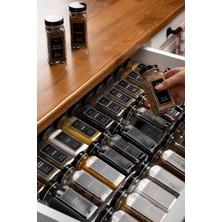 Vera Concept Store 12'li Baharatlık Seti, 120 Ml, Siyah Kapak ve Etiketli Standsız Takım 12'li Siyah Set