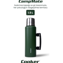 Vera Concept Store Campmate 1.5 L Paslanmaz Çelik Termos, Yeşil