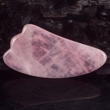 Vera Concept Store Gua S-H-A Kaşıma Masaj Aleti, Doğal El Yapımı Gül Kuvars Wing-Shape Gua-Sha Board Geleneksel Masaj Kazıyıcı Aleti Iyileşme