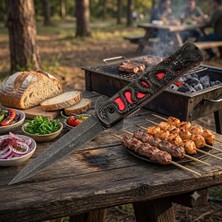 Vera Concept Store Kamp Alanlarında Kullanılanılabilen, Günlük Kullanıma Uygun Bıçak, Kamp ve Outdoor - Kırmızı Renk