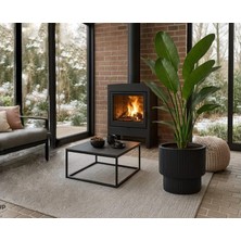 Vera Concept Store Vega Model Iç Drenaj Hazneli Dekoratif Modern Saksı 30 Lt Siyah