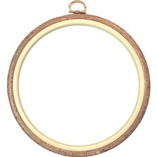 Vera Concept Store Nurge Şenel Yün Nurge Ahşap Görünümlü Plastik Yuvarlak Pano Kasnak No: 3 Çap: 17 cm
