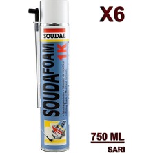 Vera Concept Store Soudafoam 1k Köpük Pipetli 750 Ml, Sarı, 6 Adet
