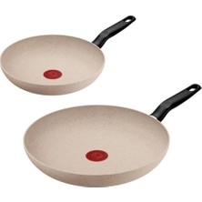 Vera Concept Store Beige Essential Mineralia+ Yapışmaz Kaplama Indüksiyon Tabanlı 2'li Tava Seti - 24/28 cm