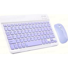 Vera Concept Store Kablosuz Klavye ve Mouse Set Type-C Şarjlı Bluetooth 2.4g Bağlantlılı Mor