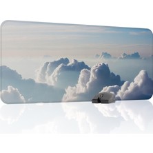 Vera Concept Store Bulutlar Gaming Mouse Pad Kauçuk Kaymaz Taban Mousepad (V3, 90X40 Xxl)