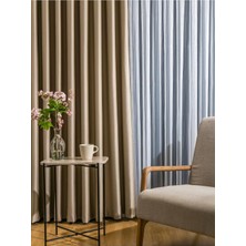 Vera Concept Store Blackout Karartma Bej Rengi Sık Pileli 1x3 Fon Perde Tek Kanat V3 Lntblacksk, 120 x 240