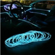 Vera Concept Store Trendlıfeoto 2 Metre Buz Mavi Araç Içi Torpido Ledi Renkli Ip Neon Ip LED Şerit LED Neon Ip LED