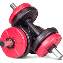 Vera Concept Store 11 kg Dambıl Seti Blackred 6 In 1 Fitness Set