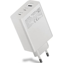 Vera Concept Store CH65 Type-C 65W Ultra Hızlı Şarj Adaptörü, 3 Çıkışlı, Beyaz
