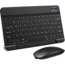 Vera Concept Store Tüm Cihazlarla Uyumlu Kablosuz Bluetooth Klavye Mouse Seti – Sessiz ve Slim Tasarım (Siyah)