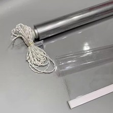 Vera Concept Store Dış Mekan Su Geçirmez Pvc Bahçe Stor Perdeleri, Isı Yalıtımı, Güneş Koruması, Yağmur Geçirmez, Şeffaf, 135 cm x 100 cm