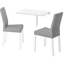 Vera Concept Store Beyaz Yemek Masası, Açık Gri Sandalyeli Mutfak Masası Takımı 2003372223802