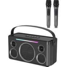 Vera Concept Store LED Işıklı Karaoke Bluetooth Kablosuz Hoparlör – 20 W Ses, Mikrofon Girişi, Usb/tf Kart & Rgb Işık Efektli Party Speaker