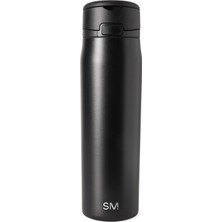 Vera Concept Store Mesa Loop Pipetli Su Şişesi | 24 Oz Bardak Tutucu Dostu Yalıtımlı Paslanmaz Çelik Şişeler Seyahat, Spor ve Okul Için | Gece Siyahı
