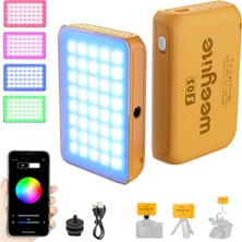 Vera Concept Store Rgb Kamera Işığı, Uygulama Kontrolü Küçük LED Rgbw Video Işığı Çok Renkli Taşınabilir Fotoğraf Aydınlatması Dahili Pil Tip-C Şarjlı Mini Doldurma Işık