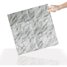 Vera Concept Store 3 Boyutlu Duvar Paneli Kabartmalı Kareli Yuvarlak Desenli Pvc 41X41 Cm/ 6 Adet /1 M²