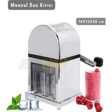Vera Concept Store Buz Kırıcı Manuel Krom Kaplama Buz Kırma Makinesi Metal Dişli 16X13X26 cm