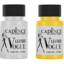 Vera Concept Store Leather Vogue Deri Boyası 2'li Set, Beyaz ve Sarı, 50ML