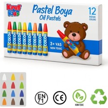 Vera Concept Store Pastel Boya Seti, 12 Renk, Çocuklar Için, Yağlı Pastel