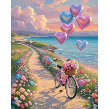 Vera Concept Store Sayılarla Boyama Numaralı Tuval Seti Fırça Boya Dahil 40X50CM Pembe Rüya