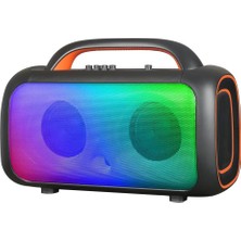 Vera Concept Store GD-2609 Dijital LED Göstergeli Mikrofonlu Rgb Tws Çift 5 Inç Stereo Bass Kablosuz Karaoke Hoparlör Siyah