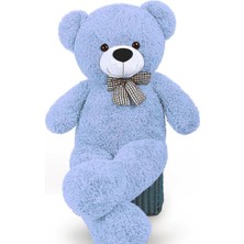 Vera Concept Store 90 cm Papyonlu Sevimli Peluş Şaşkın Ayı - Sevgiliye Özel Hediye Açık Mavi