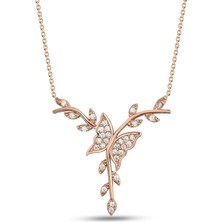 Vera Concept Store Madam Matmazel Kelebek Kolye, 925 Ayar Gümüş, Butterfly, Kız, Arkadaş, Kadın, Anne, Eş, Hediyeli Ürün