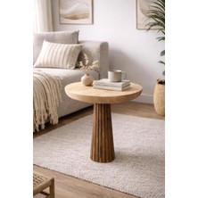 Vera Concept Store Ihlamur Ahşap Mantar Yan Sehpa – Minimalist Doğal Dekor Yan Masa – 35 cm x 49 cm