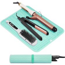 Vera Concept Store Büyük Boy Silikon Isıya Dayanıklı Mat, Saç Maşası, Düz Ütüler, Saç Düzleştirici ve Sıcak Saç Şekillendirme Aletleri Için Taşınabilir Seyahat Mat Kılıf