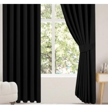 Vera Concept Store Lüks Blackout Perde (Yeni Kumaş Versiyon) Siyah 150 x 280