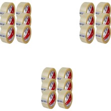 Vera Concept Store Ve-Ge Bant Şeffaf Koli Bandı / 45 mm x 100 Metre / 6'li 3 Paket - 18 Rulo