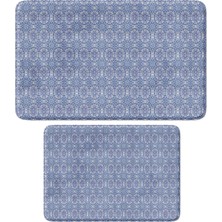 Vera Concept Store Sevimli Tasarımlı Mikrofiber 2'li Takım Banyo Paspası, Kaymaz Taban, Makinede Yıkanabilir (40X60_50X80)
