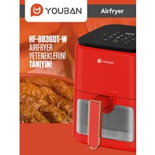 Vera Concept Store Airfryer, Kırmızı, 3.5 Litre, Dokunmatik LED Panel, Yağsız Pişirme, Çok Modlu