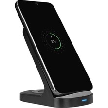 Vera Concept Store SL-CW05 Mobil Telefon Uyumlu 15W LED Logo Prm Siyah Kablosuz Şarj Cihazı