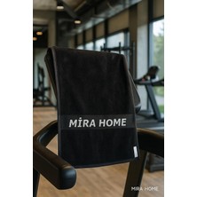 Vera Concept Store Mira Home Spor Havlusu Fitness Yumuşak Sporcu HAVLU%100 Pamuklu 30X100 cm Siyah
