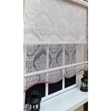 Vera Concept Store Çift Mekanizmalı Damask Pembe Tül ve Ekru Stor Perde STB2015-V06