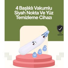 Vera Concept Store USB Destekli 4 Başlıklı Siyah Nokta Vakum Cihazı – Gözenek Temizleyici ve Cilt Yenileyici Bakım Aleti