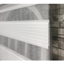 Vera Concept Store Beyaz Geniş Plise Zebra Stor Güneşlik Perde STB480-D