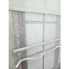 Vera Concept Store Damask Desenli Çift Mekanizmalı Tül Stor Perde MT3049 110X200