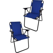 Vera Concept Store Mavi 2 Adet Kamp Sandalyesi Katlanır Sandalye Piknik Sandalyesi Plaj Sandalyesi Mavi. Tek Kişilik M